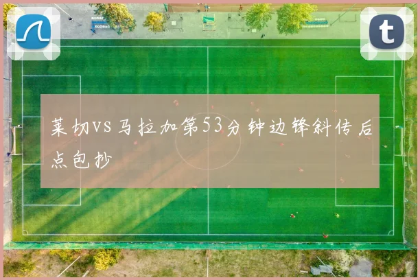 莱切vs马拉加第53分钟边锋斜传后点包抄